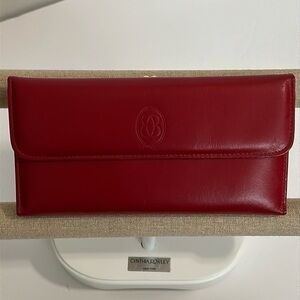 NEW VINTAGE Buxton Top Grain Cowhide Red Woman's Wallet with tags